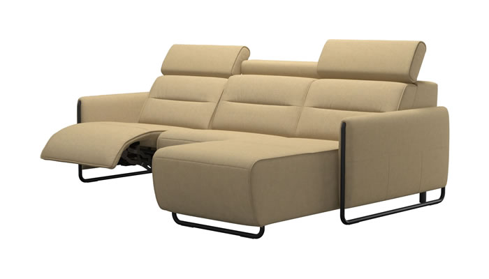 Stressless Emily Long Seat in Silva Yellow Fabric